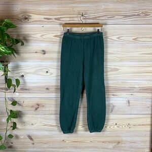 perfectwhitetee Fleetwood Joggers Womens S Green Textured Cotton Sweatpants B33